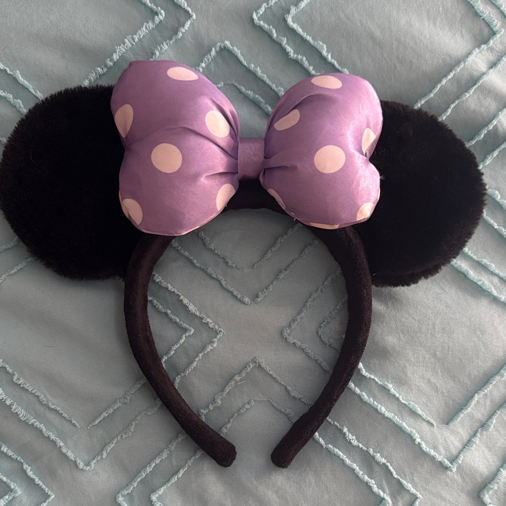 Purple Polka Dot Minnie Mouse Ears Headband